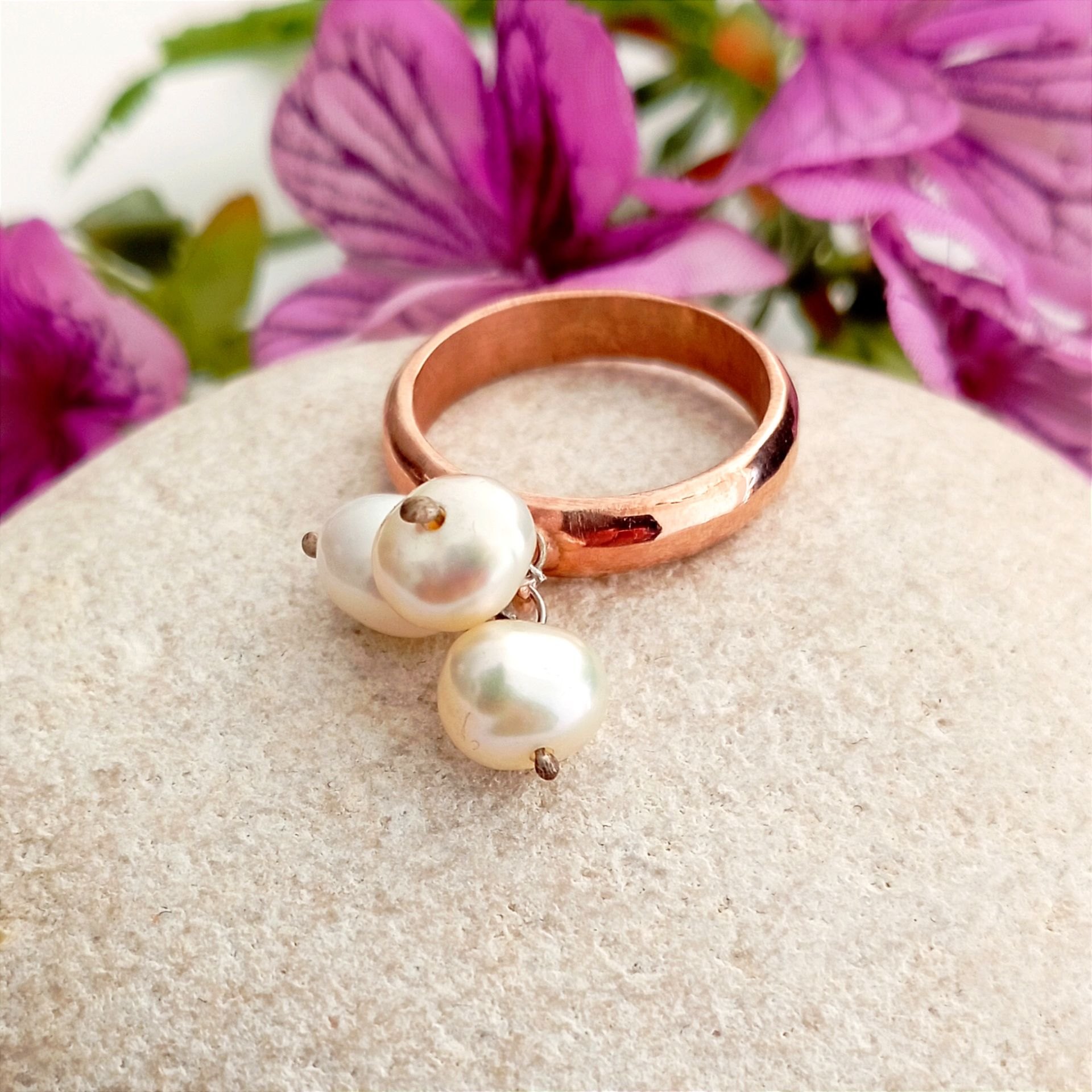 İnci Tasarım Bayan Gümüş Yüzük