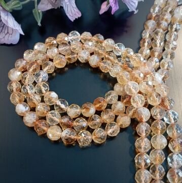 Özel Faset Kesim Sitrin Doğal Taş Dizi