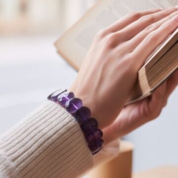 Özel Kesim Ametist  Pozitif Enerji Doğal Taş Bileklik
