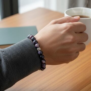 Çeroit (Şaroit, Charoite) Doğal Taş Bileklik