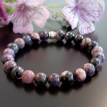 Çeroit (Şaroit, Charoite) Doğal Taş Bileklik