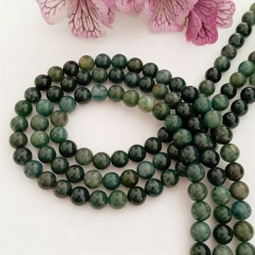 Yosunlu Akik (Moss Agat) Doğal Taş Dizi