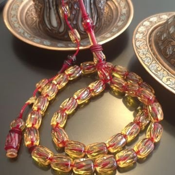 Kalem İşçilikli Usta İşi Oyma İmame Sistemli Kapsül Kesim 33 lük Ateş Tesbih