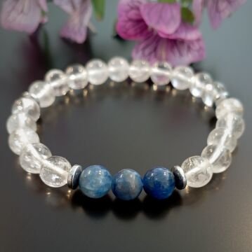 Kyanit ve Kristal Kuvars Pozitif Enerji Bilekliği