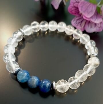Kyanit ve Kristal Kuvars Pozitif Enerji Bilekliği