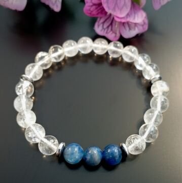 Kyanit ve Kristal Kuvars Pozitif Enerji Bilekliği