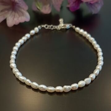 Arpa İnci Gümüş Bileklik - Saflık, Huzur ve Dişil Enerji