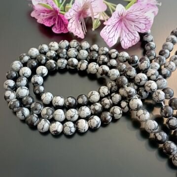 Karlı Obsidyen Doğal Taş Dizi