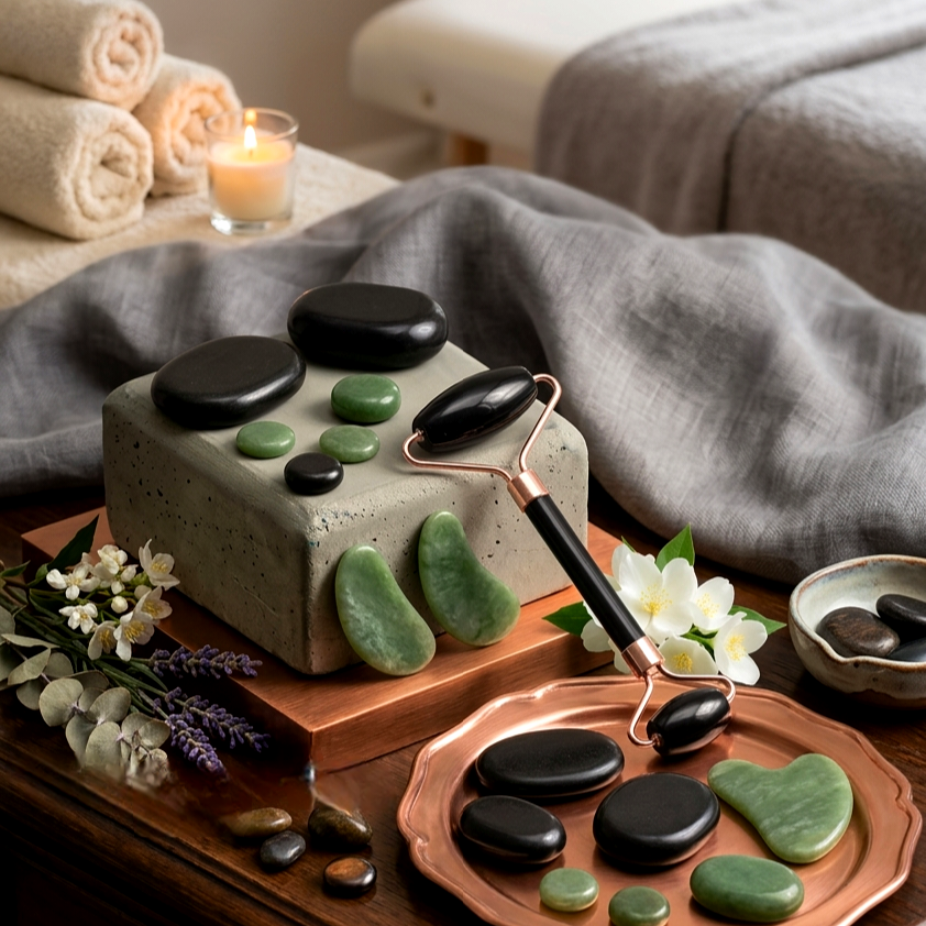 ​Işıltılı Bir Cilt Sırrı: Roller ve Gua Sha Masaj Taşları Rehberi