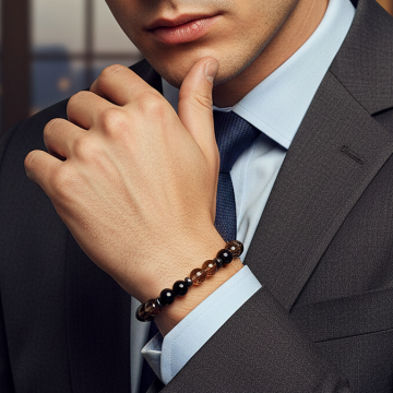 Siyah Akik ve Dumanlı Kuvars Bileklik