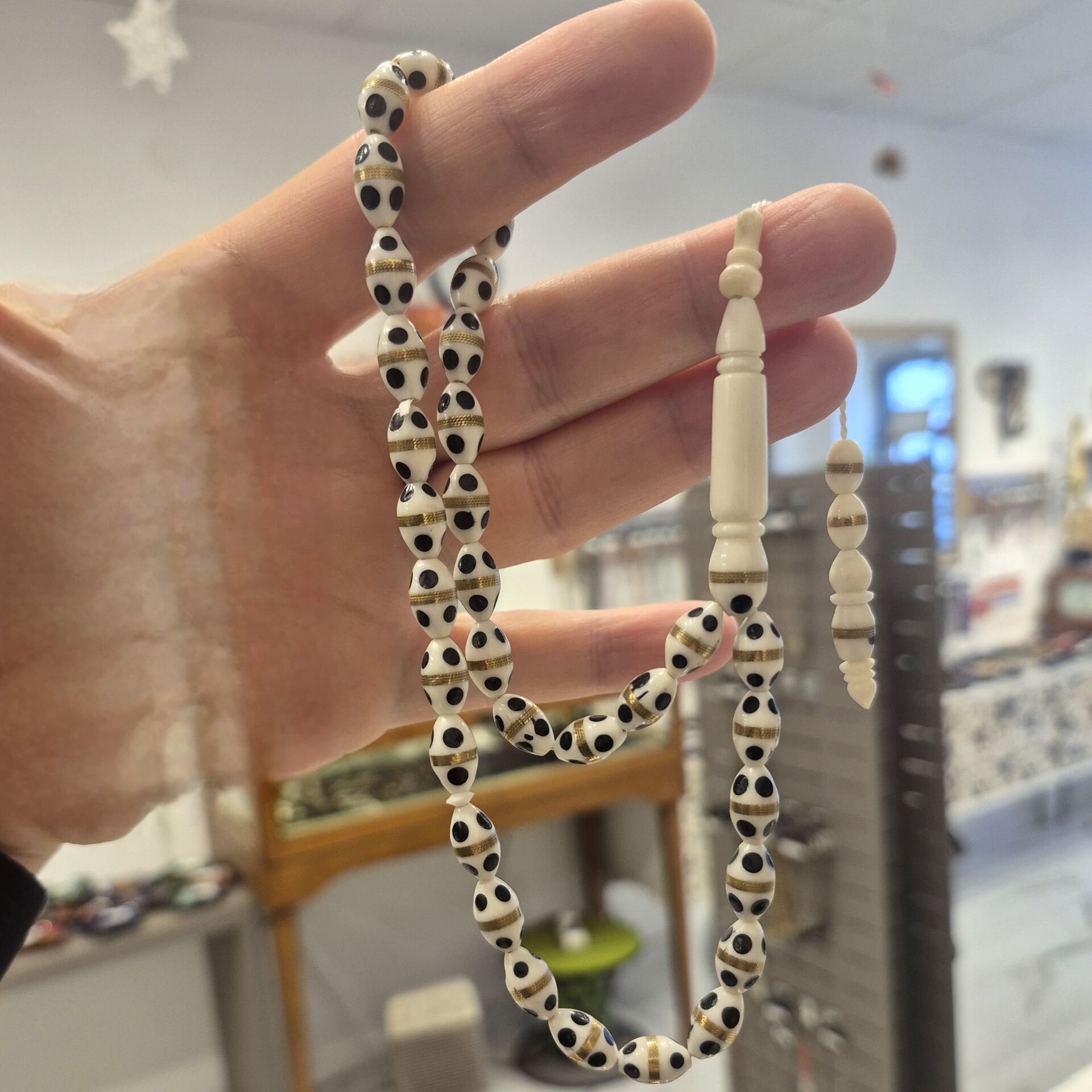 Arpa Kesim İşlemeli Kemik 33 lük Tesbih