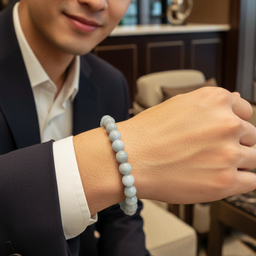 Anjelit (Angelit) Melek Taşı Doğal Taş Bileklik