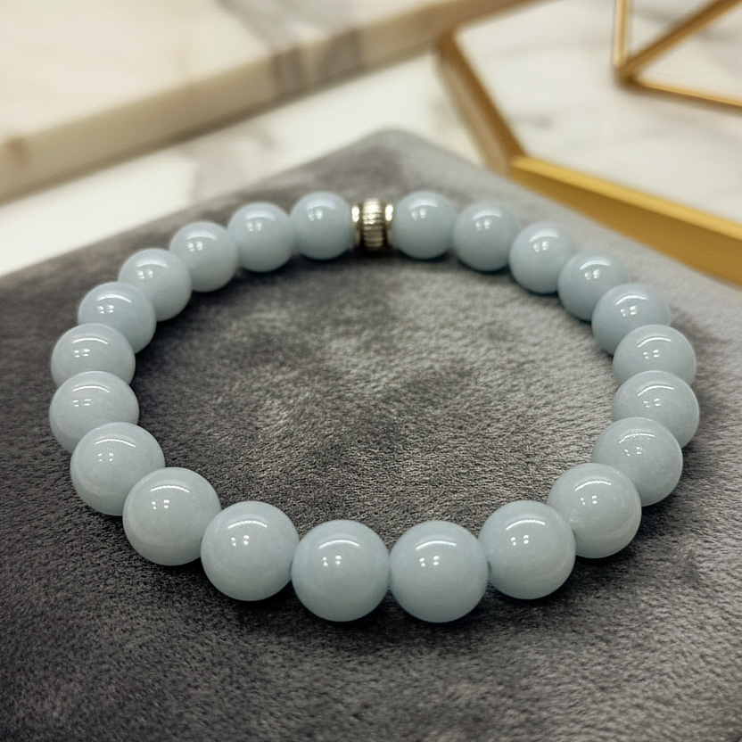 Anjelit (Angelit) Melek Taşı Doğal Taş Bileklik