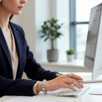 Amazonit Doğal Taş Bileklik - İnci ve hematit Detaylı Kadın Bileklik Güven ve Zarafet Temalı