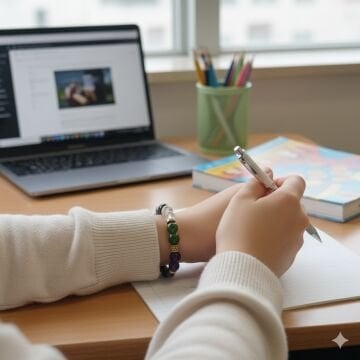 Kız Öğrenci Enerji Motivasyon Temalı Bileklik