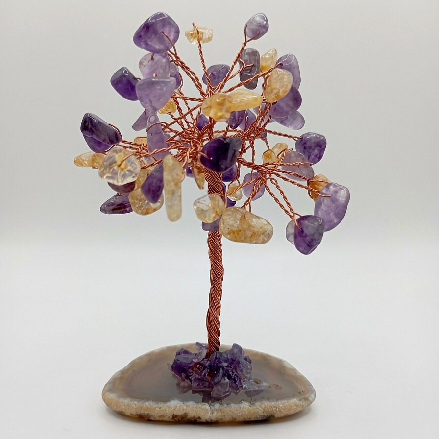 Ametist ve Sitrin Doğal Taş Ağaç