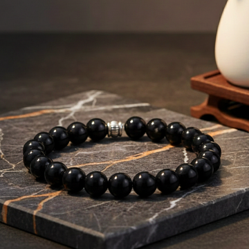 Siyah Turmalin Doğal Taş Bileklik