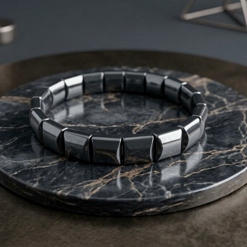 Hematit Taşı Bileklik - Denge ve Topraklanma Temalı