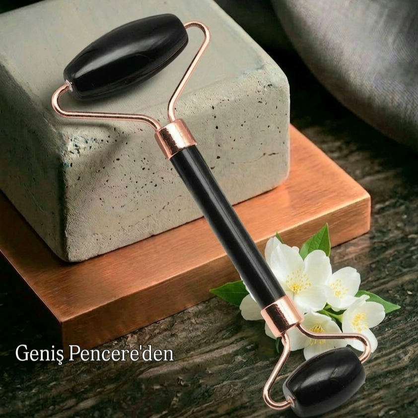 Obsidyen Taşı Taşı Roller Masaj Taşı