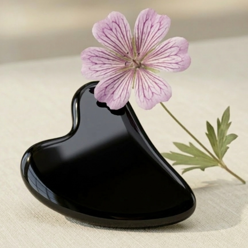 Obsidyen Gua Sha Masaj Taşı