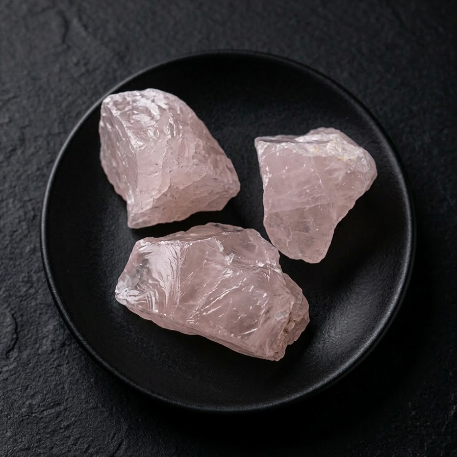 Pembe Kuvars Kütle - Ham Formunda Doğal Taş