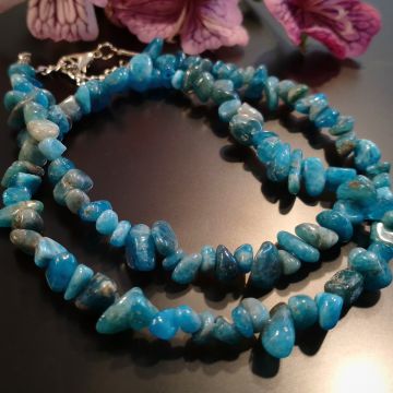 Apatit Ham Taş Dizi Kolye