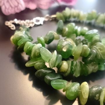 Yeşim Taşı Ham Doğal Taş Dizi Kolye