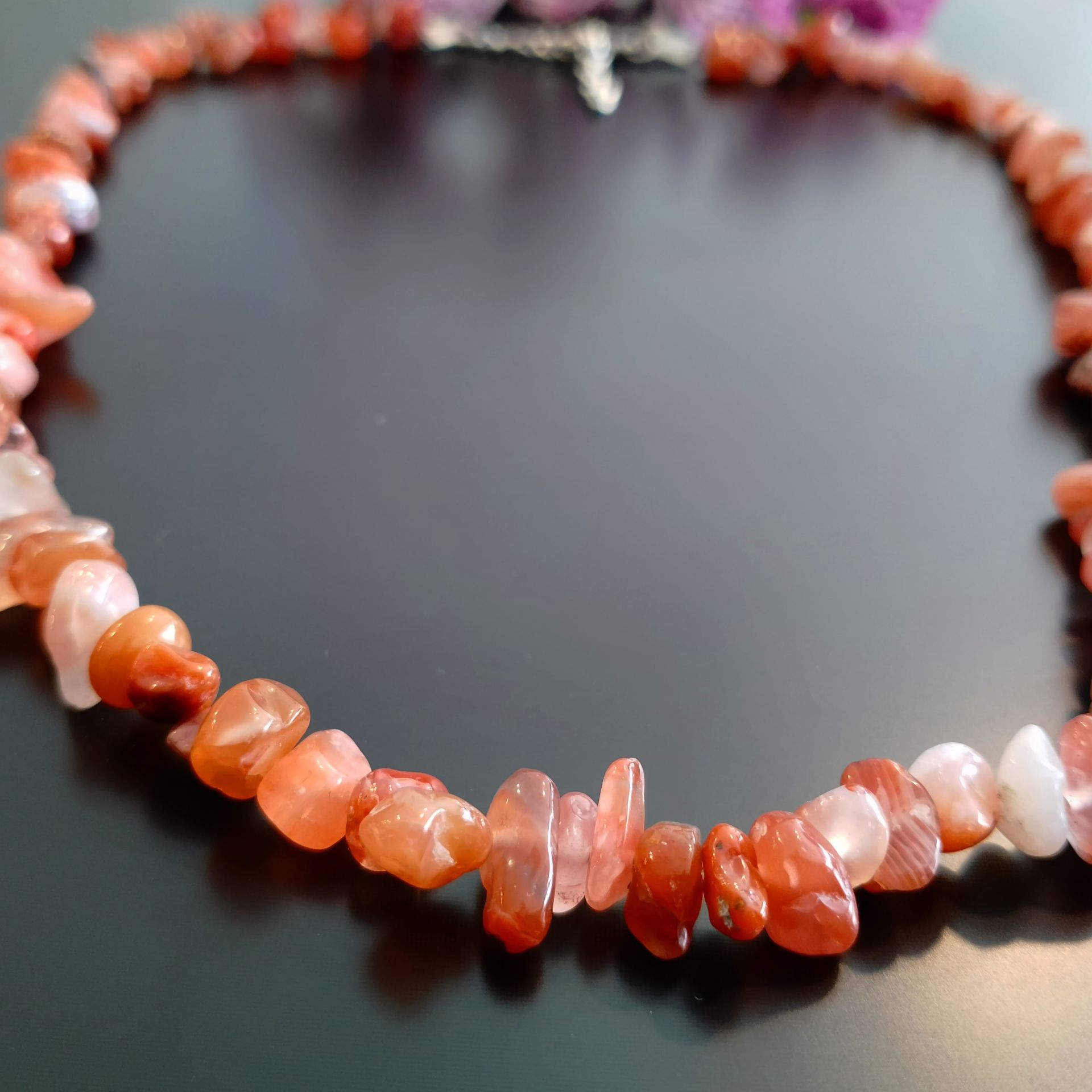 Akik Ham Taş Dizi Doğal Taş Kolye