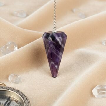 Ametist Doğal Taş Pandül Sarkaç
