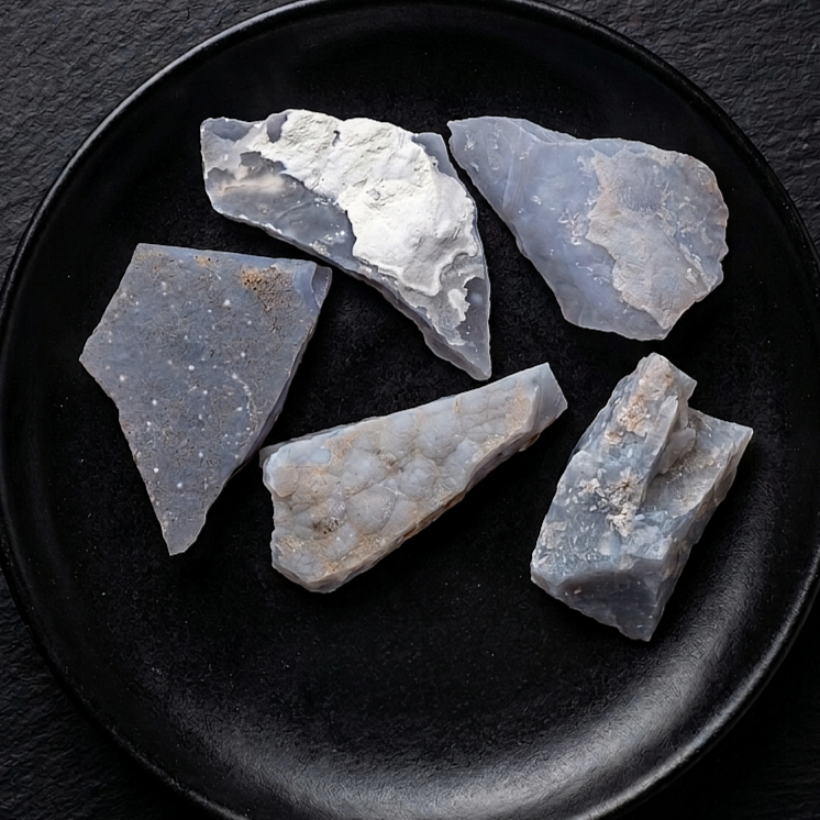 Ham Mavi Kalsedon Parça