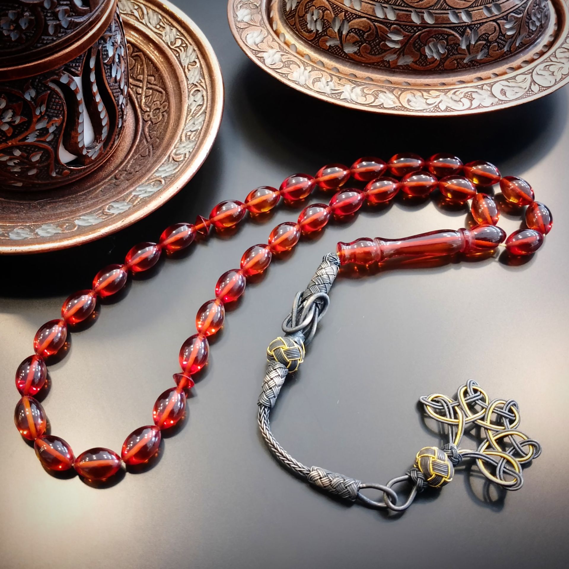 El Örmesi 1000 Ayar Gümüş Kazaziye Sıkma Tesbih