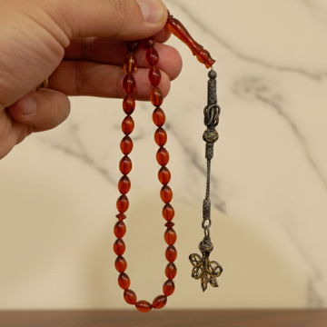 El Örmesi 1000 Ayar Gümüş Kazaziye Sıkma Tesbih