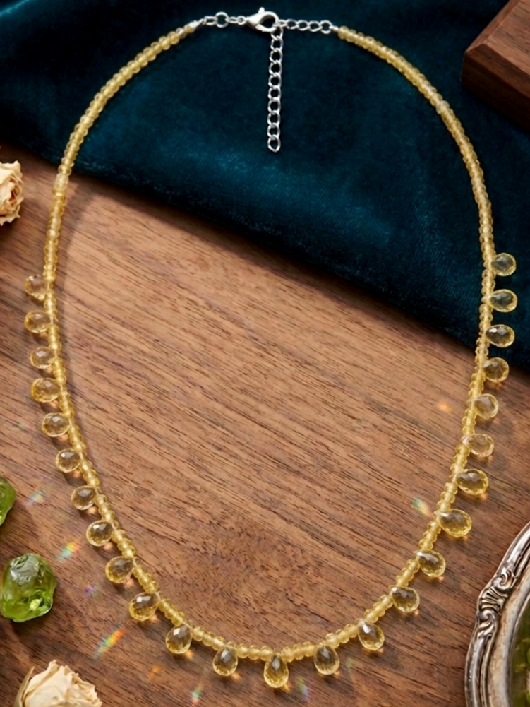 Damla Kesim Sitrin Tasarım Gümüş Kolye