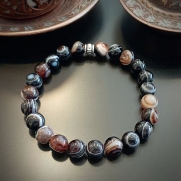 Göz Akik Doğal Taş Bileklik (Süleymaniye Akik)