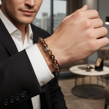 Dumanlı Kuvars Doğal Taş Bileklik