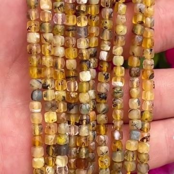 Sarı Opal Doğal Taş Kolye