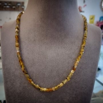 Sarı Opal Doğal Taş Kolye