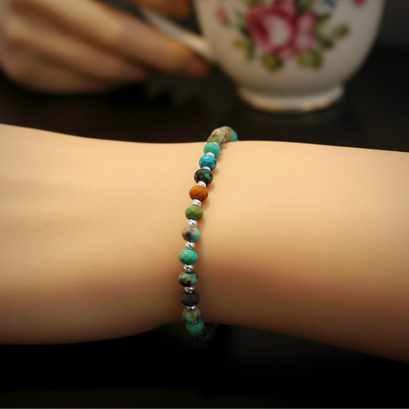 Turkuaz (Firuze) Gümüş Bileklik