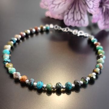 Turkuaz (Firuze) Gümüş Bileklik