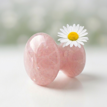 Pembe Kuvars Mantar Şekilli Masaj Taşı