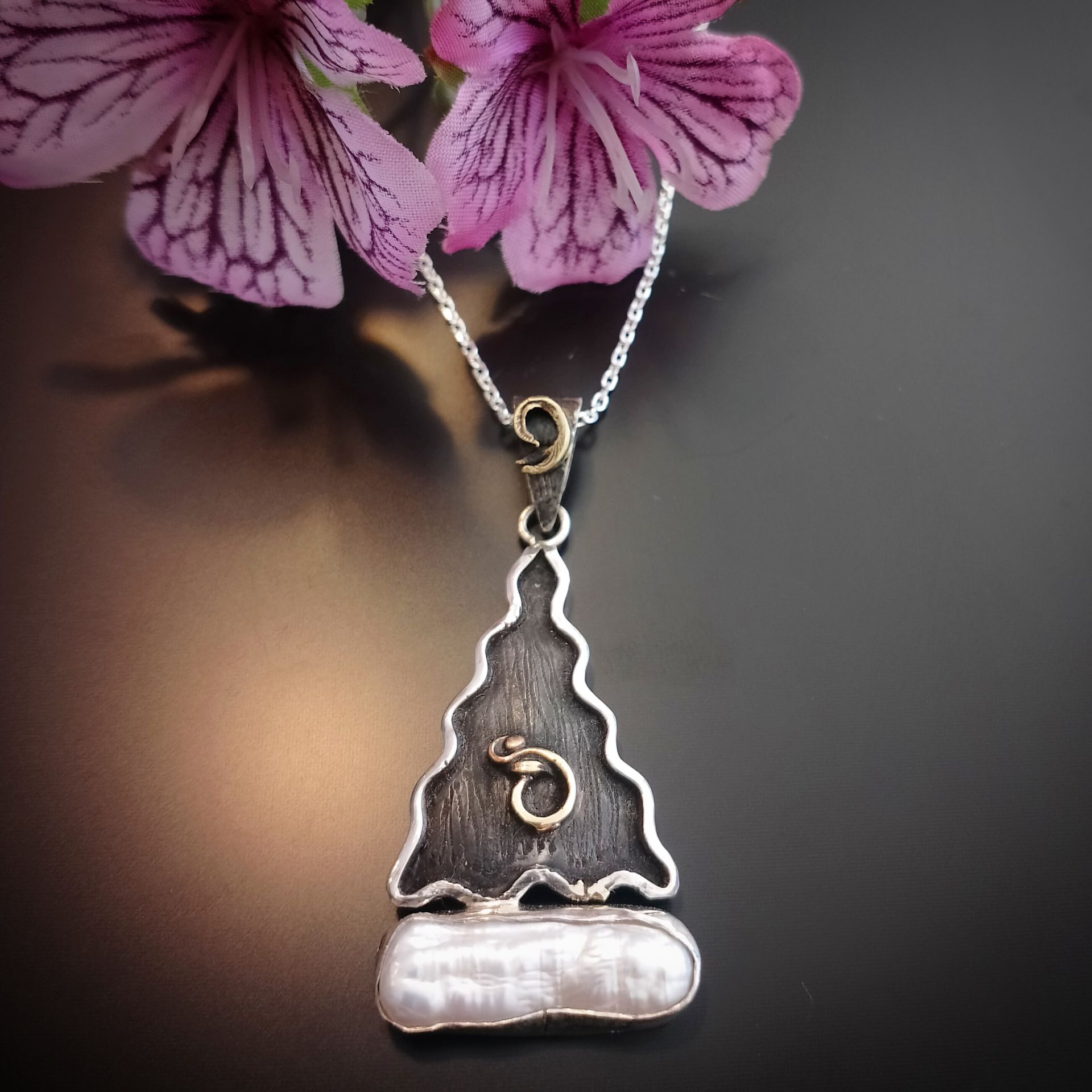 Sakız İnci Gümüş Kolye