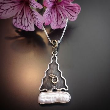 Sakız İnci Gümüş Kolye