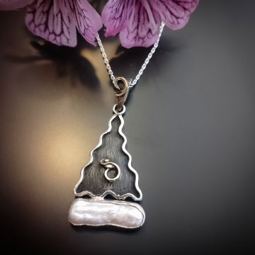 Sakız İnci Gümüş Kolye