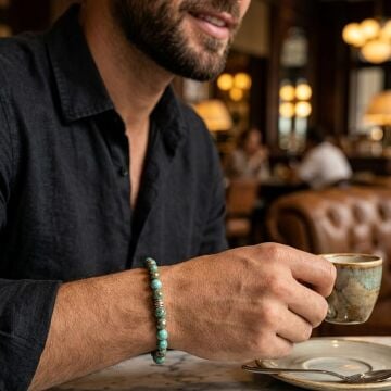 Faset Kesim Turkuaz (Firuze) Doğal Taş Bileklik