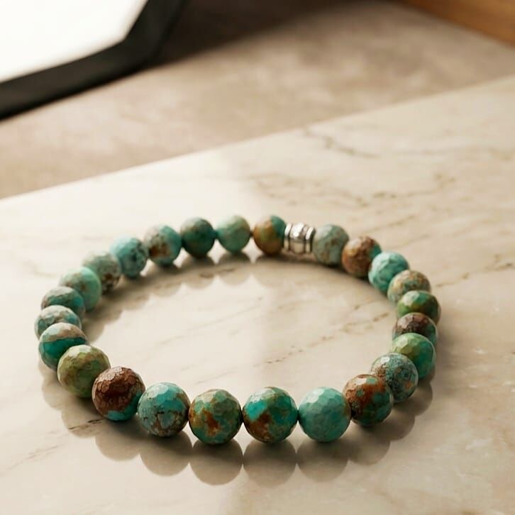 Faset Kesim Turkuaz (Firuze) Doğal Taş Bileklik