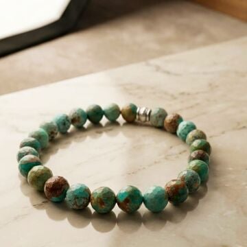 Faset Kesim Turkuaz (Firuze) Doğal Taş Bileklik