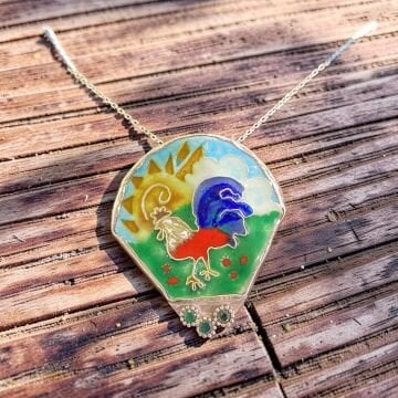 Günaydın Sıcak Mineli Gümüş Kolye