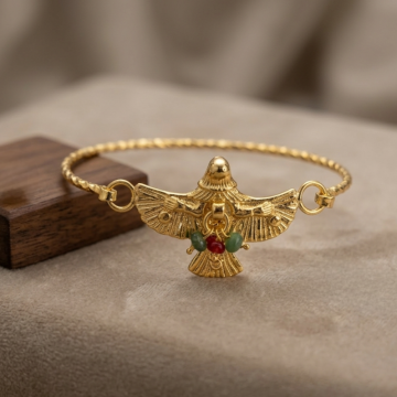 Gordion İnsan Başlı Kanatlı Figür Siren Bronz Bileklik