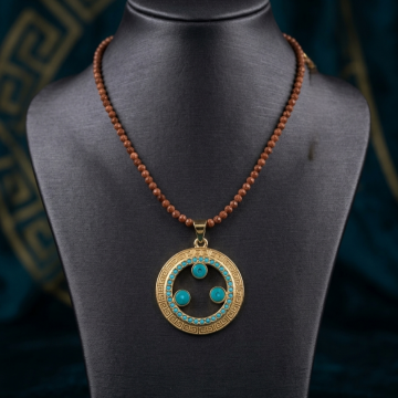 Antik Tasarım Bronz Kolye