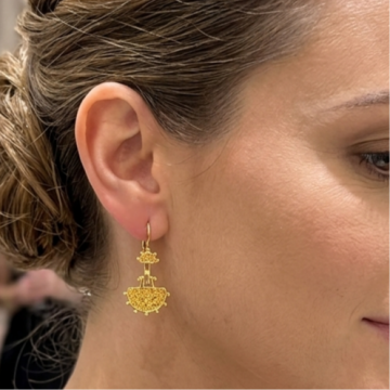 Hitit Güneş Kursu Bronz Küpe